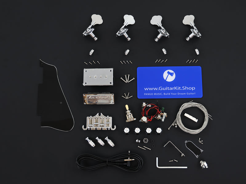 4-String Semi-hollow Body DIY Electric Bass Guitar Kit (18931, Limited Edition)