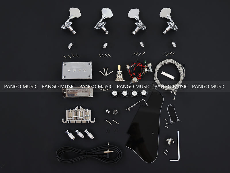 4-String Semi-hollow Body DIY Electric Bass Guitar Kit (18931, Limited Edition)
