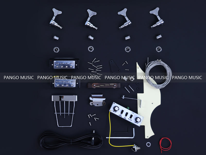 4-String Hollow Body DIY Electric Bass Guitar Kit ( LRF-039, Limited Edition )