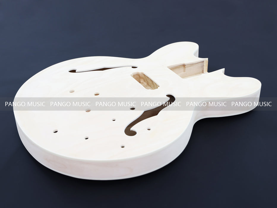 4 Strings Semi Hollow Body DIY Electric Bass Guitar Kit (PES335-60D)
