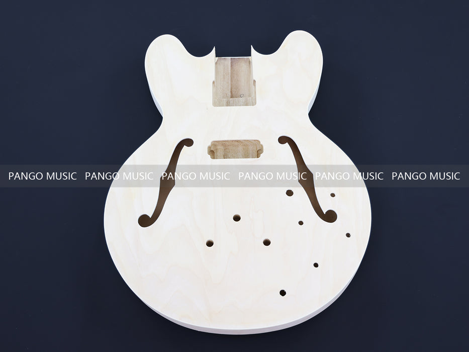 4 Strings Semi Hollow Body DIY Electric Bass Guitar Kit (PES335-60D)