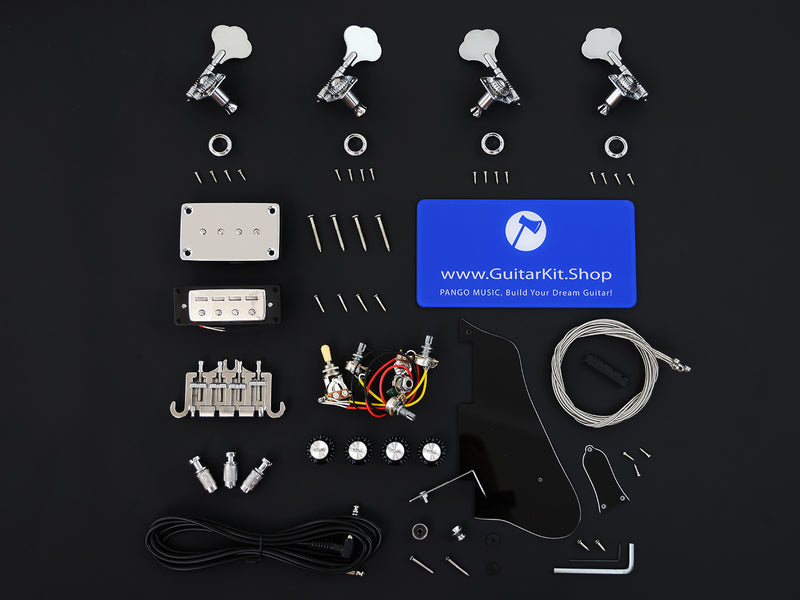 4-String Semi-hollow Body DIY Electric Bass Guitar Kit (PES335-60X)