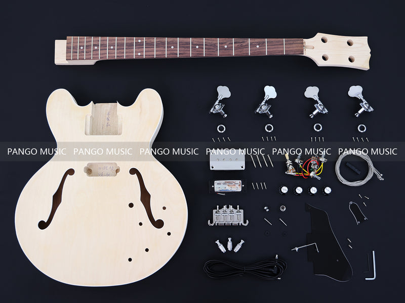 4-String Semi-hollow Body DIY Electric Bass Guitar Kit (PES335-60X)