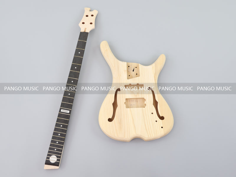 Pre-Sale 4-String Semi-hollow Body DIY Electric Bass Guitar Kit (PTM-101)