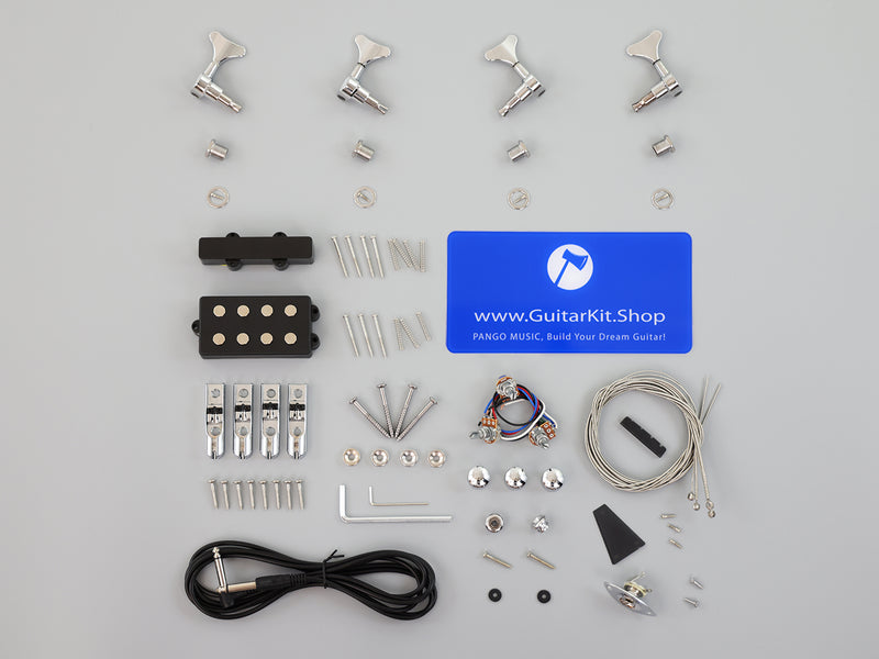 Pre-Sale 4-String Semi-hollow Body DIY Electric Bass Guitar Kit (PTM-101)