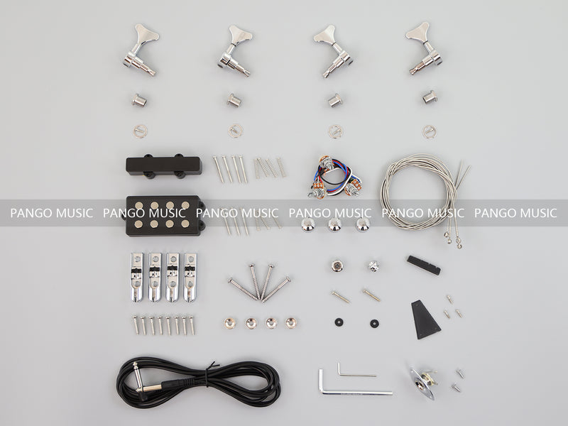Pre-Sale 4-String Semi-hollow Body DIY Electric Bass Guitar Kit (PTM-101)
