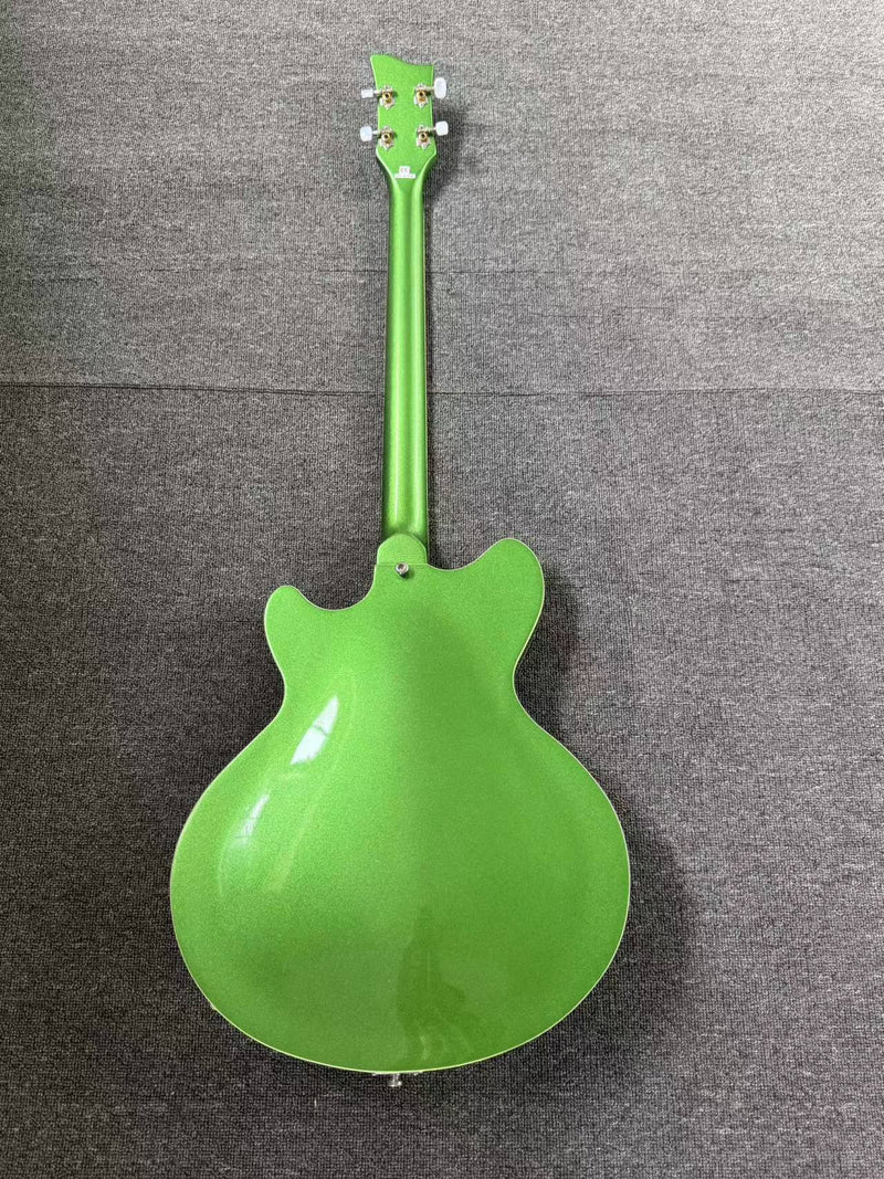 4-String Semi-Hollow Body Electric Bass Guitar with Gloss Sparkling Finish (PHY-157)