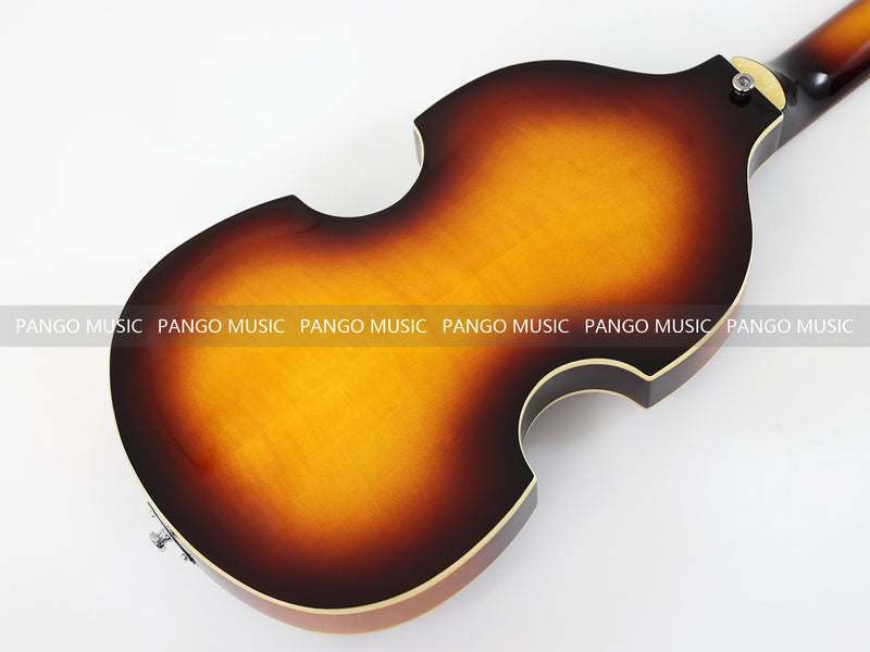 4 Strings Semi Hollow Sunburst Violin Electric Bass Guitar (PHF-130)