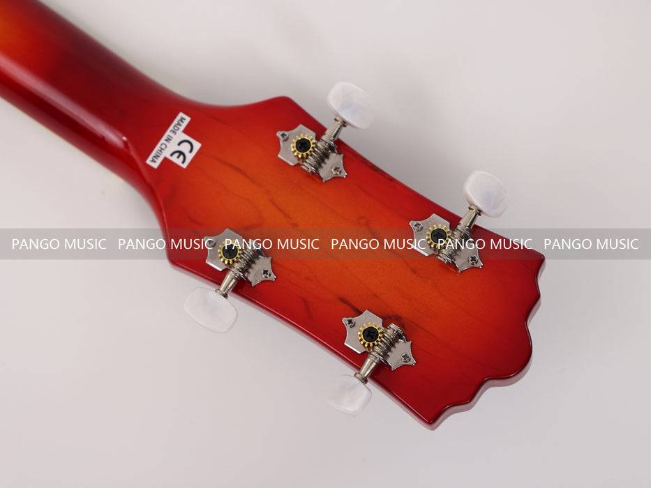 4 Strings Semi Hollow Violin Electric Bass Guitar with AAA Quilted Maple Top (PHY-099)