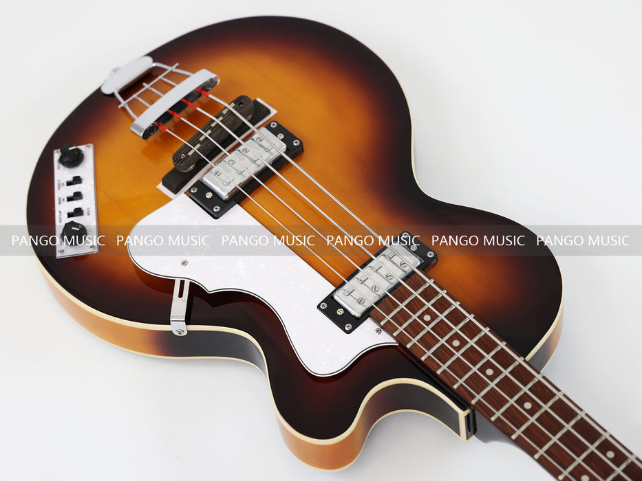 4 Strings Sunburst Semi Hollow Electric Bass Guitar (PHF-129)