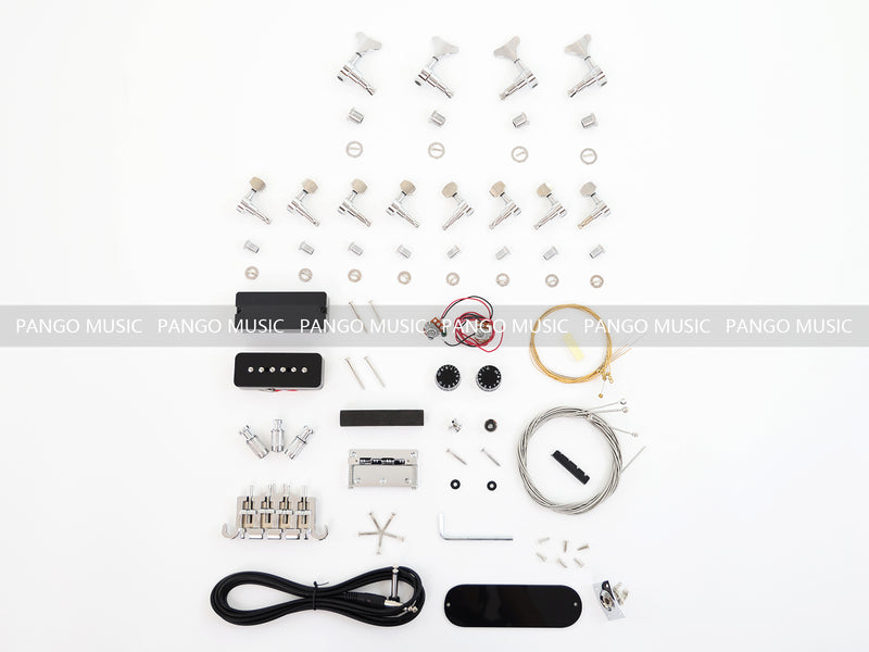 4+8 Strings Bass & Mandolin Style Double Neck DIY Guitar Kit (PDN-1205)