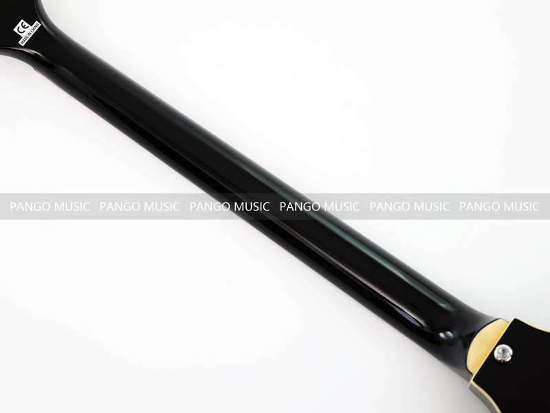 4-String Semi-Hollow Body Electric Bass Guitar Set with Gloss Black Finish (PHY-166)