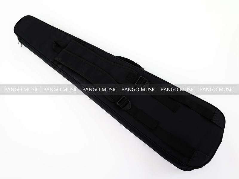 4-String Semi-Hollow Body Electric Bass Guitar Set with Gloss Black Finish (PHY-166)