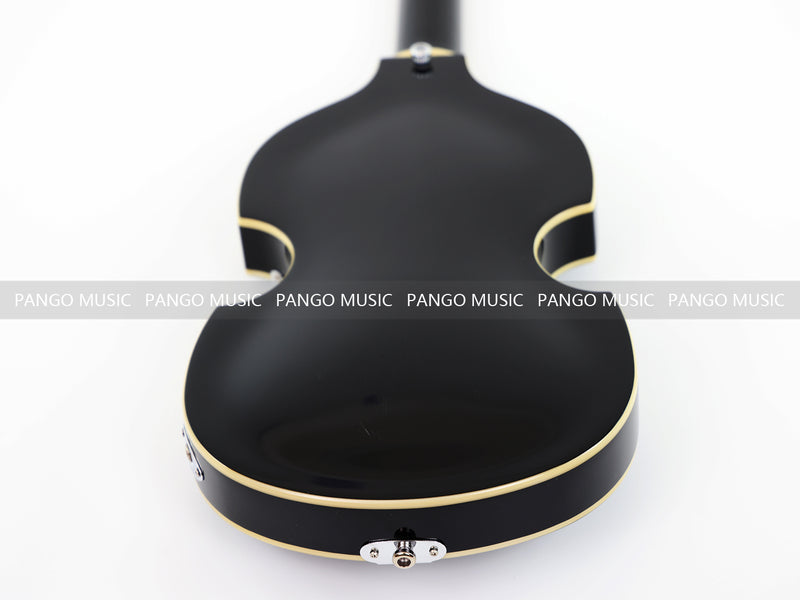 4-String Semi-Hollow Body Electric Bass Guitar Set with Gloss Black Finish (PHY-166)