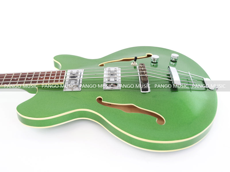 4-String Semi-Hollow Body Electric Bass Guitar with Gloss Sparkling Finish (PHY-157)