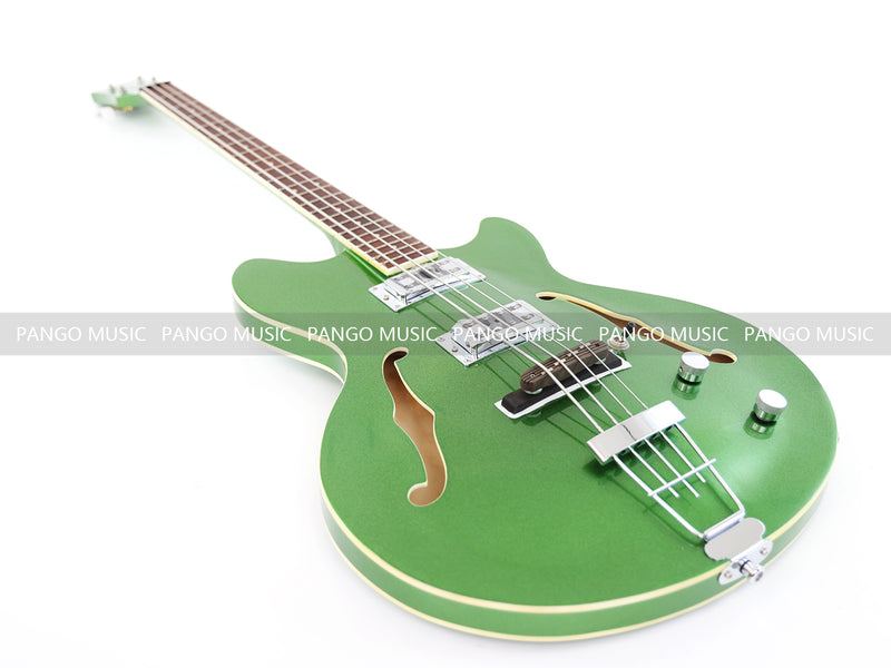 4-String Semi-Hollow Body Electric Bass Guitar with Gloss Sparkling Finish (PHY-157)