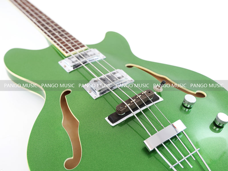 4-String Semi-Hollow Body Electric Bass Guitar with Gloss Sparkling Finish (PHY-157)