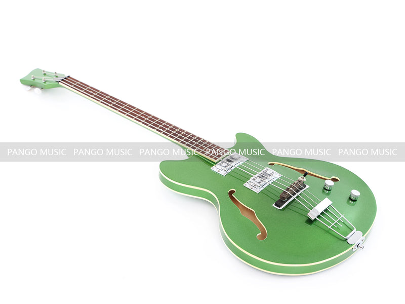 4-String Semi-Hollow Body Electric Bass Guitar with Gloss Sparkling Finish (PHY-157)