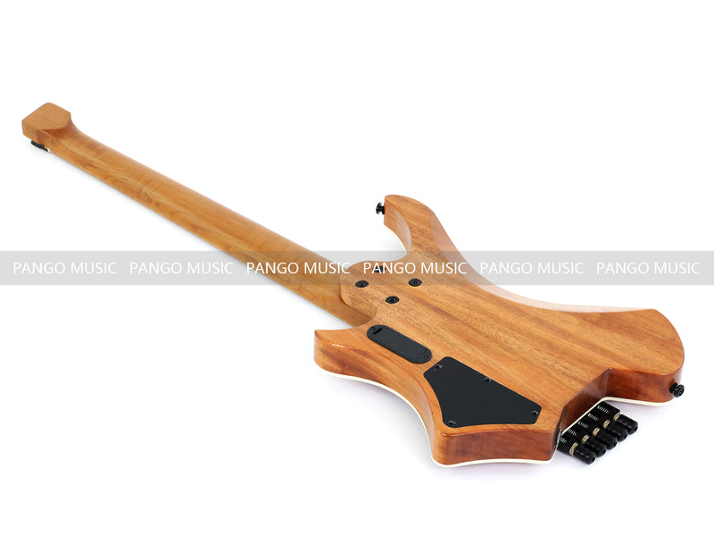 5-String Headless Electric Bass Guitar with Burl Maple Veneer Top (WTB-951)