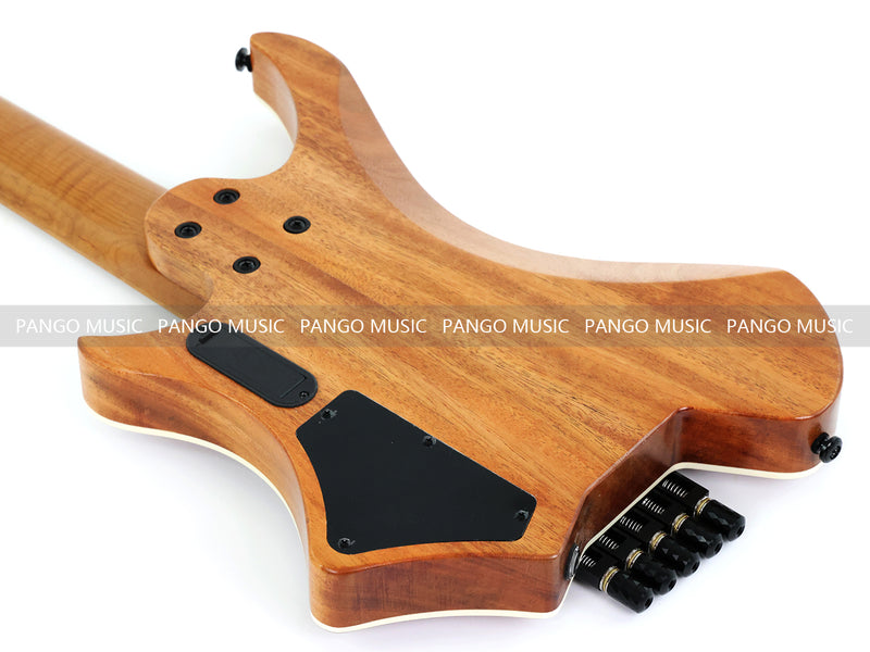 5-String Headless Electric Bass Guitar with Burl Maple Veneer Top (WTB-951)