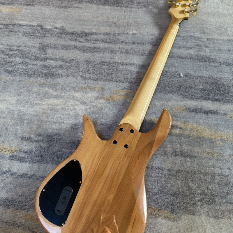 5 String Active Natural Finish Solid Body Electric Bass Guitar (LRG-010)