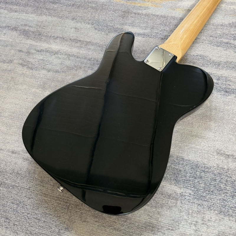 5 String Tele Style Electric Bass Guitar | Gloss Black | Maple Fretboard (LRG-055)