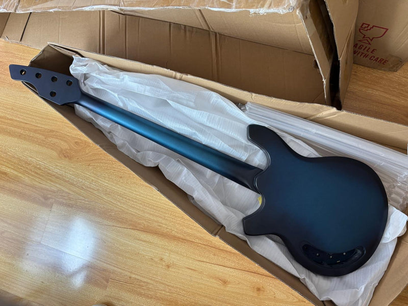 5 String RTA Series DIY Electric Bass Guitar Kit with Matte Blue Finish (RTA-5B-003)