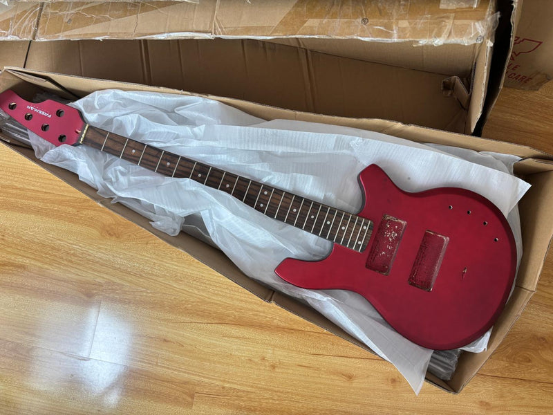 5 String RTA Series DIY Electric Bass Guitar Kit with Matte Red Finish (RTA-5B-001)