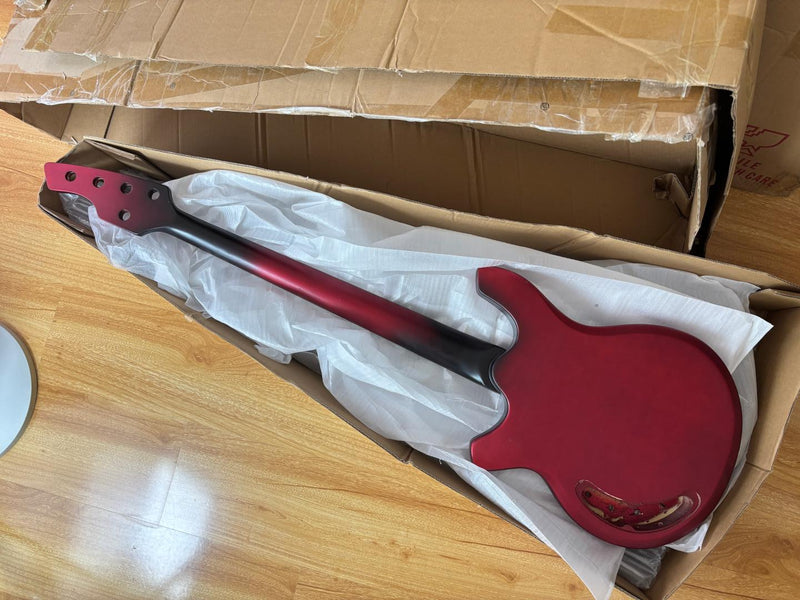 5 String RTA Series DIY Electric Bass Guitar Kit with Matte Red Finish (RTA-5B-001)