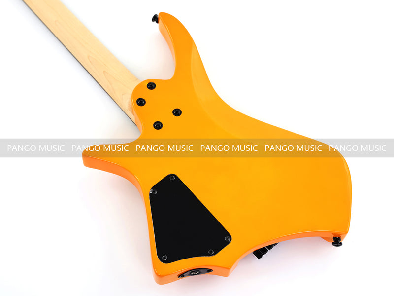 6-String Headless Electric Guitar with Gloss Orange Finish (WT-670)