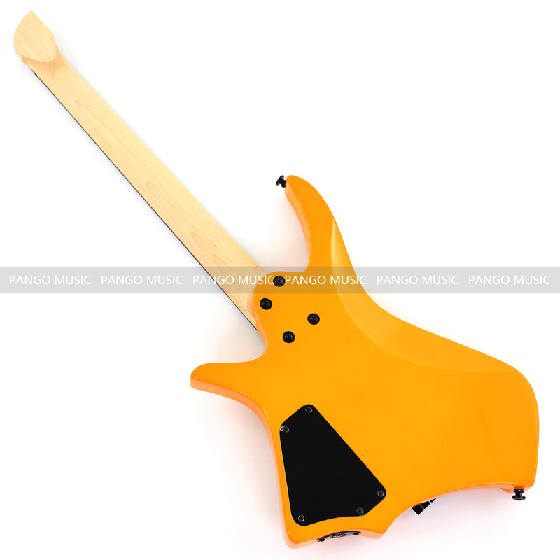 6-String Headless Electric Guitar with Gloss Orange Finish (WT-670)