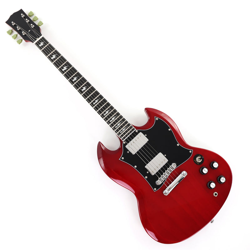 6-String SG-Style Electric Guitar with Gloss Cherry Red Finish (LYM-206)