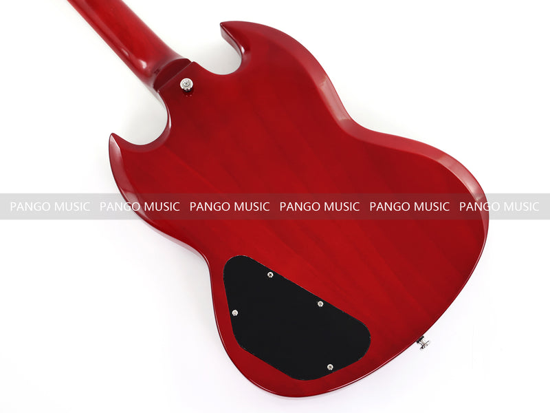 6-String SG-Style Electric Guitar with Gloss Cherry Red Finish (LYM-206)