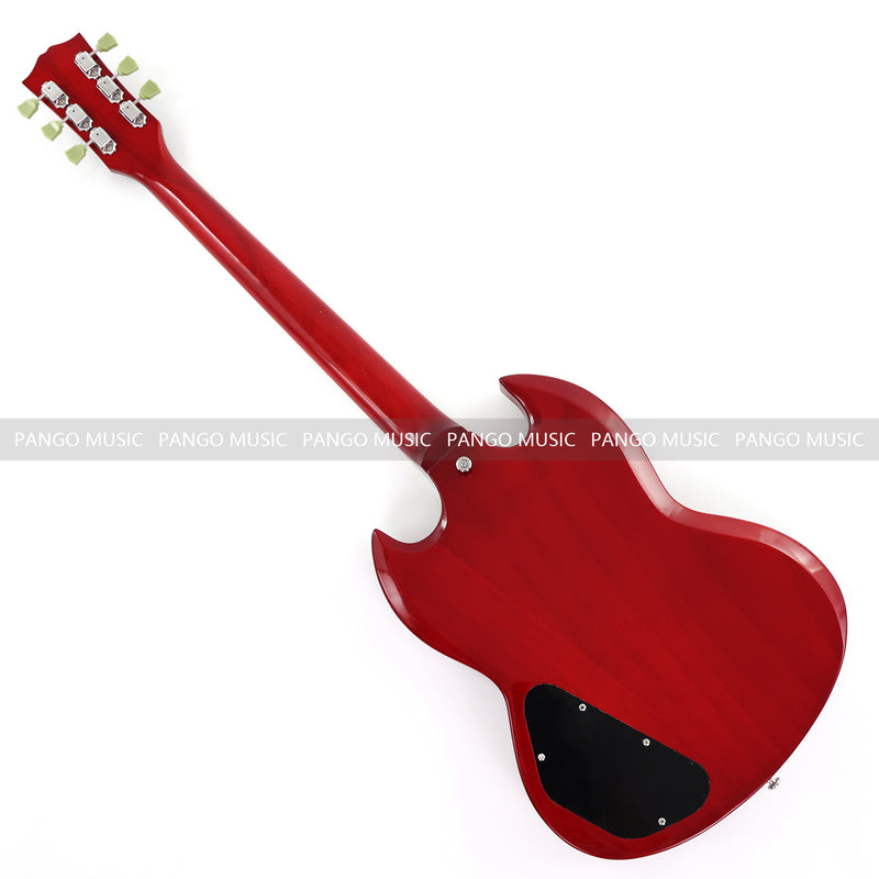 6-String SG-Style Electric Guitar with Gloss Cherry Red Finish (LYM-206)