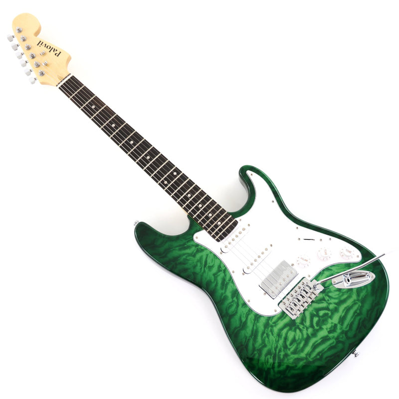 6-String ST-Style Electric Guitar with Gloss Green Finish (HY-2544F, Free & Fast Shipping, Tariff-free)