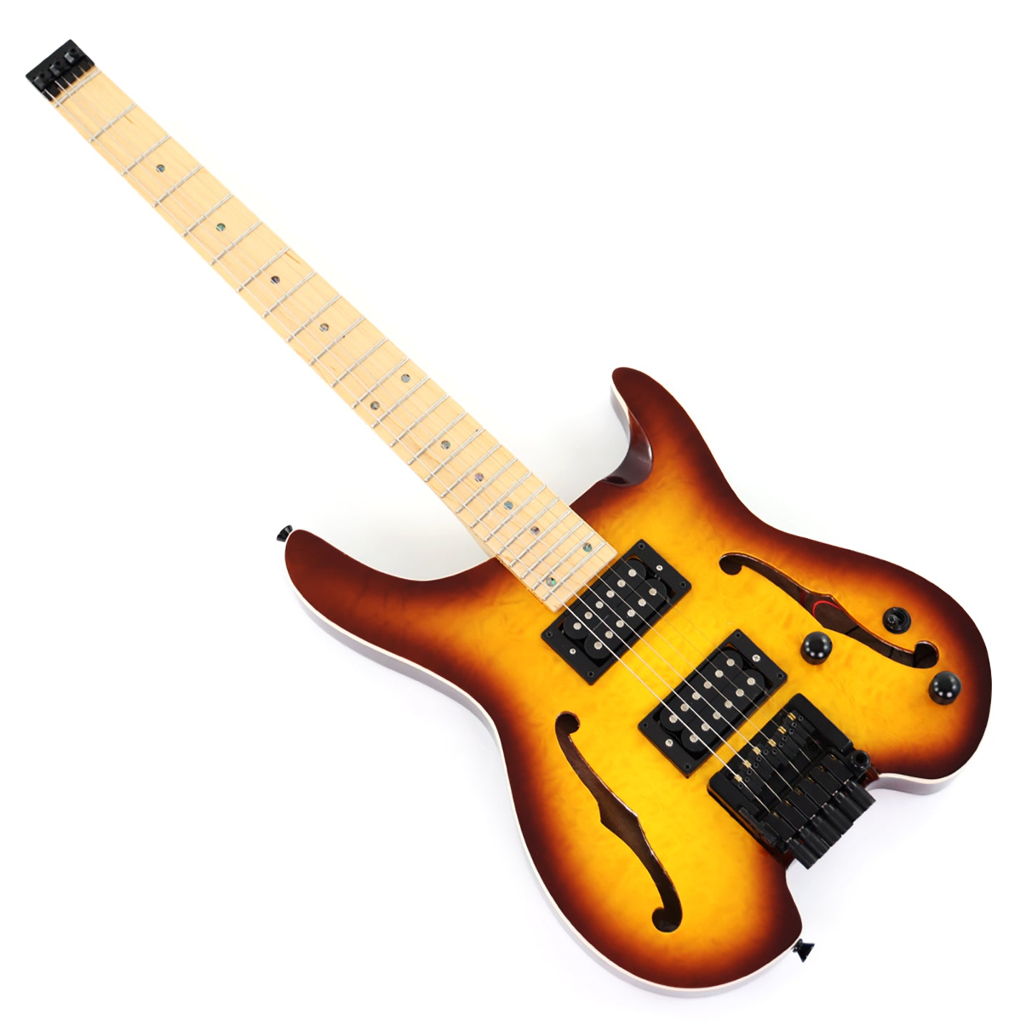 6-String Semi-Hollow Body Headless Electric Guitar (PWT-1902) — Guitar ...