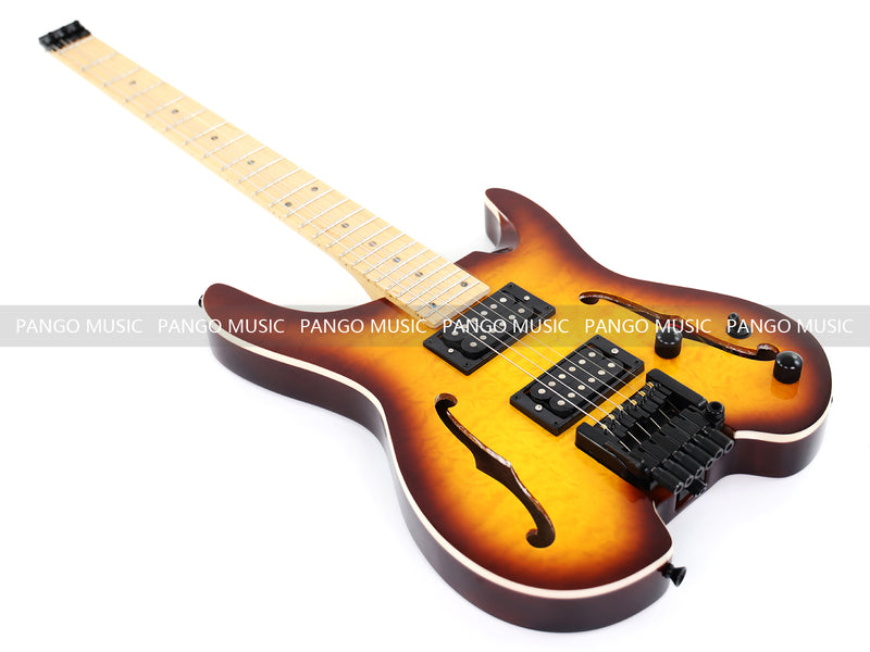6-String Semi-Hollow Body Headless Electric Guitar (PWT-1902)