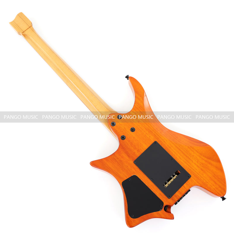 6-String Tapered Neck ResinBurl Body Headless Electric Guitar (PHG-005)