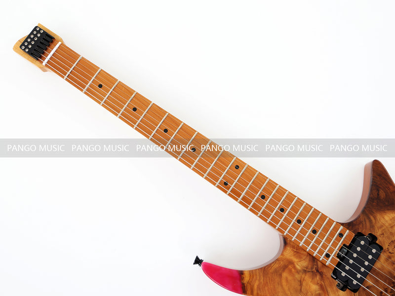 6-String Tapered Neck ResinBurl Body Headless Electric Guitar (PHG-006)