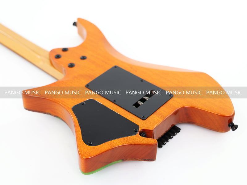 6-String Tapered Neck ResinBurl Body Headless Electric Guitar (PHG-011)