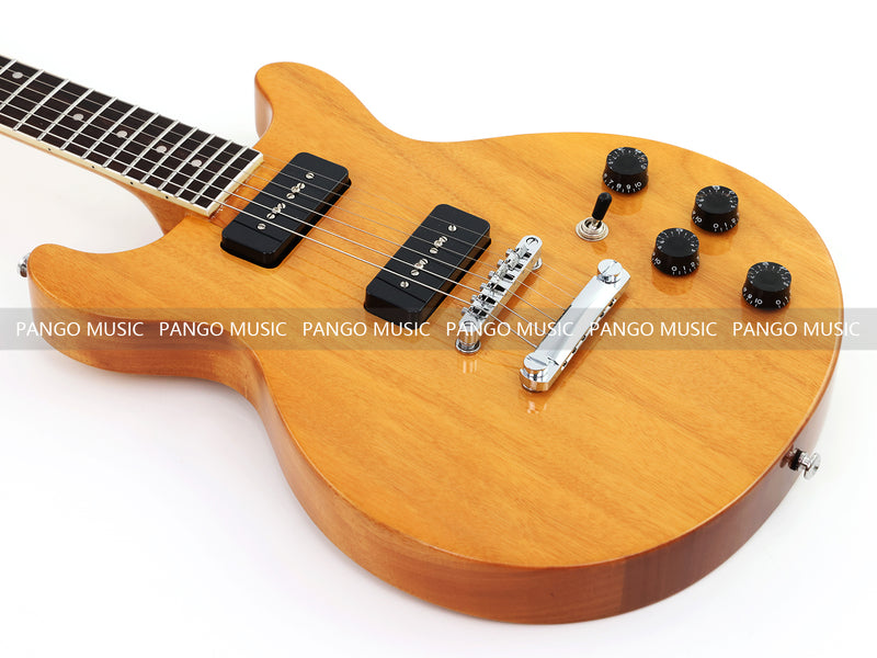 6 String Double Cutaway Flat Top LP Junior Style Electric Guitar with Gloss Natural Finish (LRG-138X)