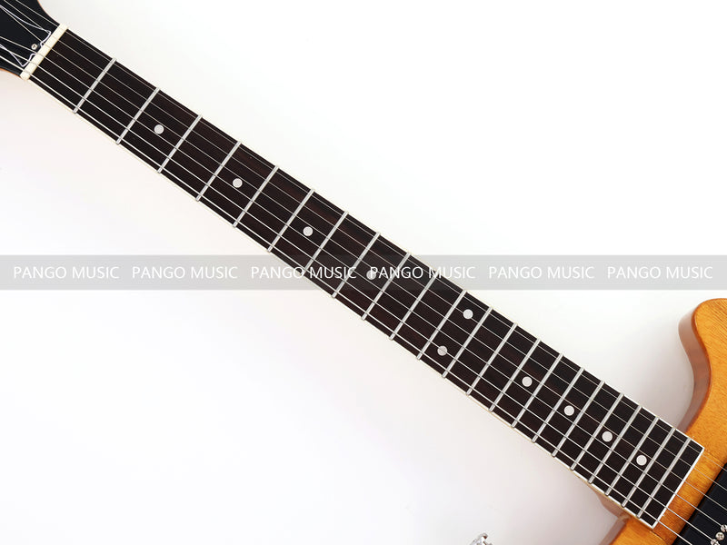 6 String Double Cutaway Flat Top LP Junior Style Electric Guitar with Gloss Natural Finish (LRG-138X)