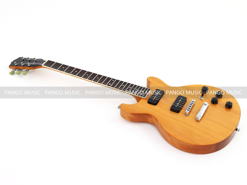 6 String Double Cutaway Flat Top LP Junior Style Electric Guitar with Gloss Natural Finish (LRG-138X)
