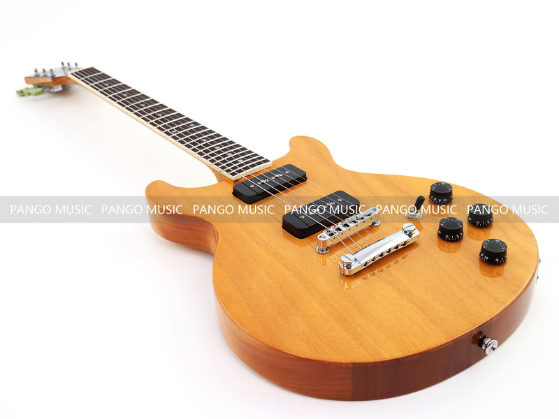 6 String Double Cutaway Flat Top LP Junior Style Electric Guitar with Gloss Natural Finish (LRG-138X)