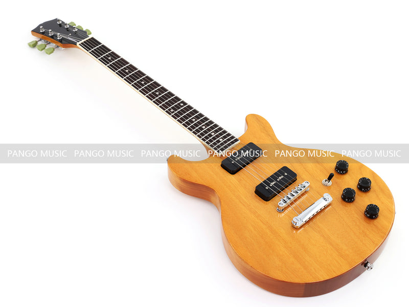 6 String Double Cutaway Flat Top LP Junior Style Electric Guitar with Gloss Natural Finish (LRG-138X)