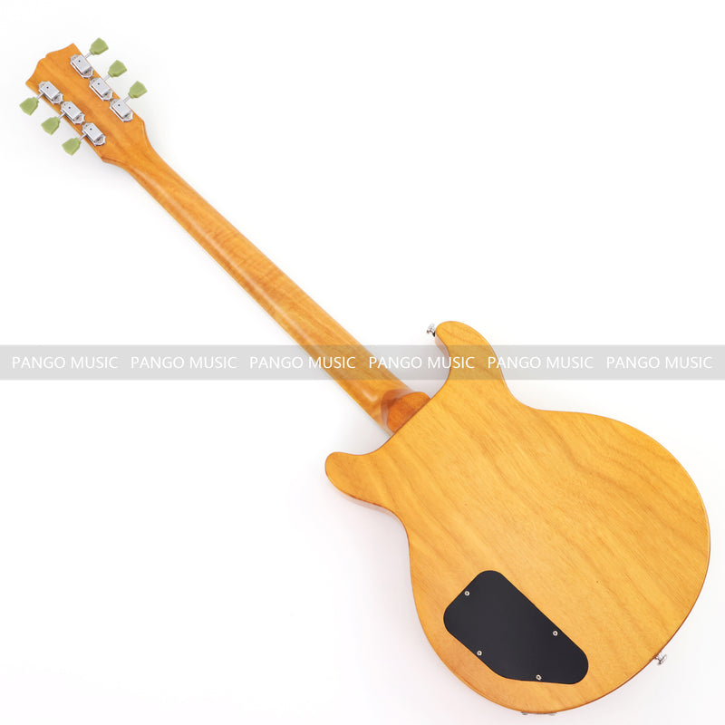 6 String Double Cutaway Flat Top LP Junior Style Electric Guitar with Gloss Natural Finish (LRG-138X)