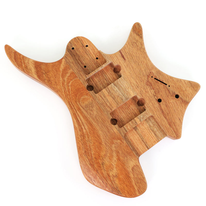 6 String Headless Solid Mahogany Electric Guitar Body with Satin Finish (DTB-001)