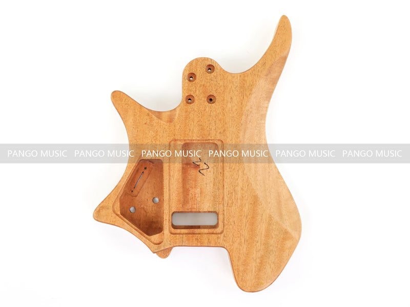 6 String Headless Solid Mahogany Electric Guitar Body with Satin Finish (YMB-001)