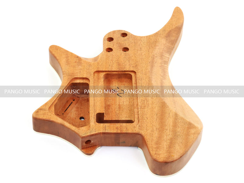 6 String Headless Solid Mahogany Electric Guitar Body with Satin Finish (YMB-001)