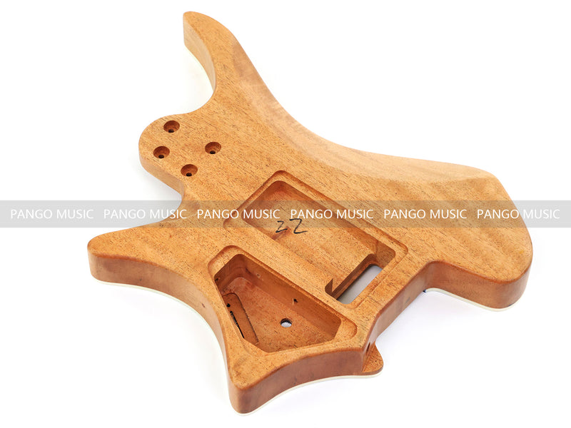 6 String Headless Solid Mahogany Electric Guitar Body with Satin Finish (YMB-001)